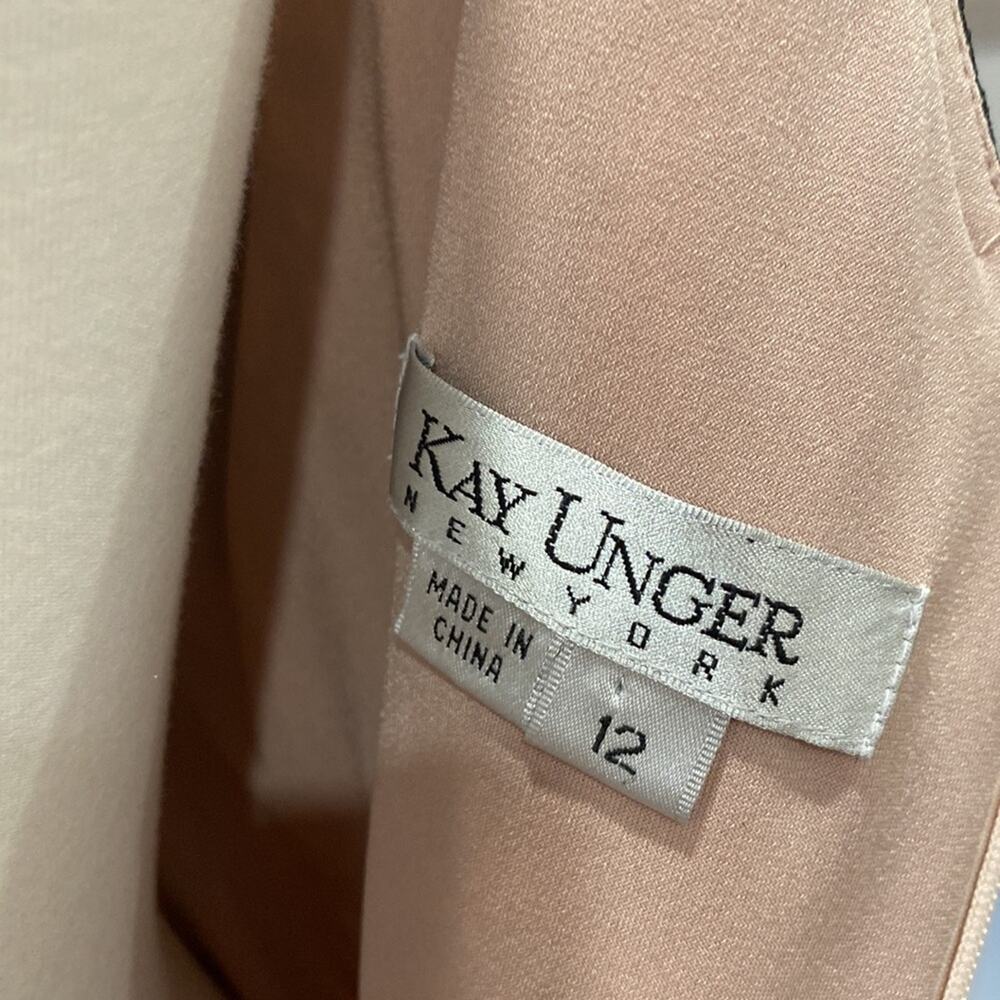 Cocktail Dress 12 Semi Formal Large Classic Kay Unger New York Elegant Evening - Picture 8 of 11